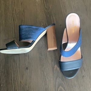KATE SPADE denim heels, sz 7 US, worn once